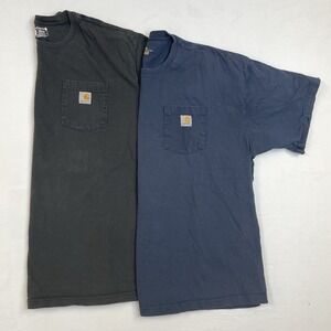 Carhartt T Shirt 2XL Bundle of 2 Loose + Original Fit Work Shirts Pockets Tees